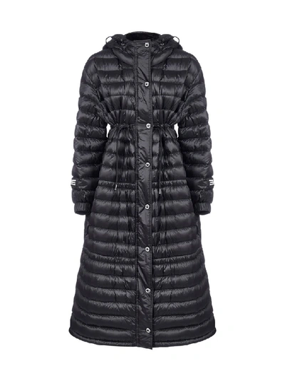 Burberry Appliquéd Hooded Quilted Shell Down Coat In Black