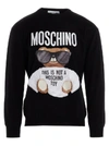 MOSCHINO MOSCHINO TEDDY EMBROIDERED SWEATER