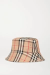 BURBERRY CHECKED COTTON-BLEND TWILL BUCKET HAT