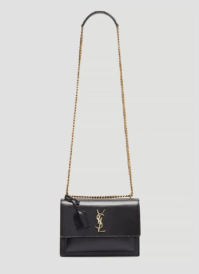 Saint Laurent Sunset Medium Shoulder Bag In Black