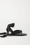 GANNI SHELL AND LEATHER SANDALS