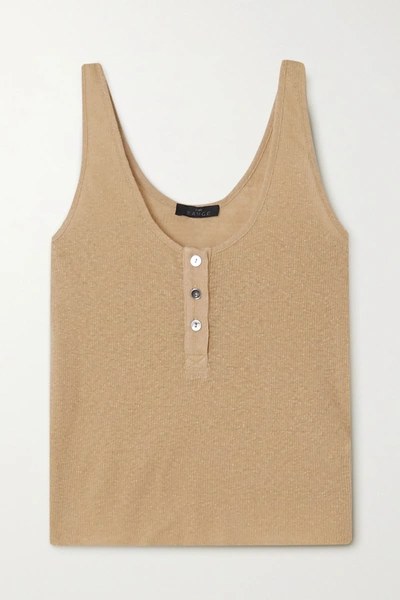 The Range Shadow Ribbed Jersey Tank In Beach