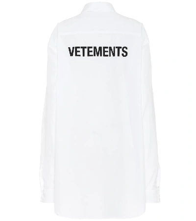 Vetements Oversized Cotton Shirt In White
