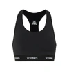 VETEMENTS LOGO STRETCH-JERSEY SPORTS BRA,P00486109