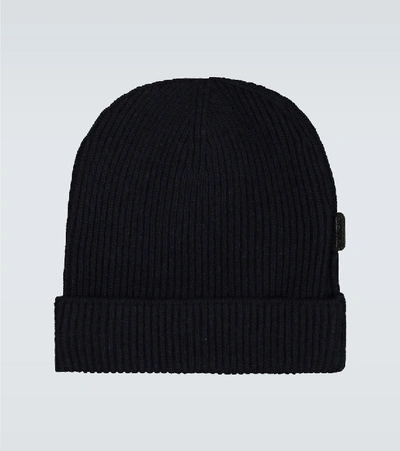 Tom Ford Fisherman Ribbed-knit Beanie Hat In Blue