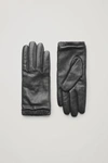 COS GATHERED LEATHER-CASHMERE GLOVES,0779729003003
