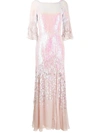 TEMPERLEY LONDON CELESTIAL IRIDESCENT SEQUIN-EMBELLISHED GOWN