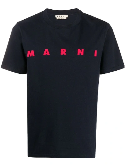 Marni T-shirt In Blue Cotton