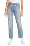 RE/DONE '90S RIPPED LOOSE STRAIGHT LEG JEANS,140-3WLSTR