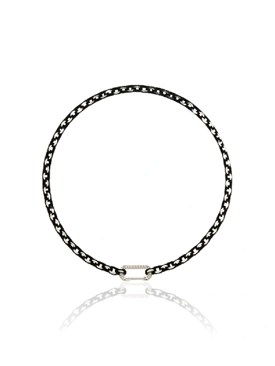 Eéra 18kt White Gold Lucy Diamond-embellished Choker In White Gold Black