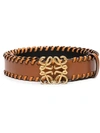 LOEWE ANAGRAM WHIPSTITCH LEATHER BELT