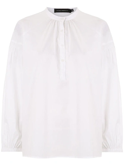 Andrea Marques Ranglan Sleeves Blouse In White