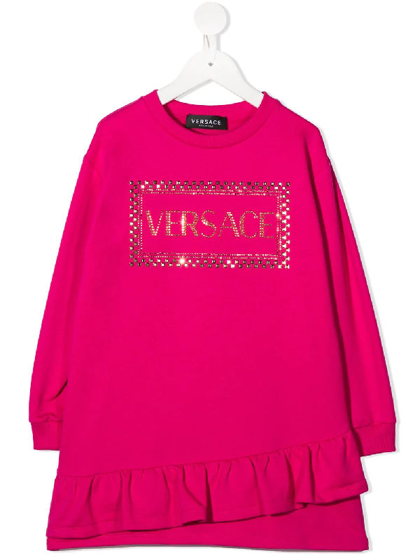 hot pink sweatshirt dress