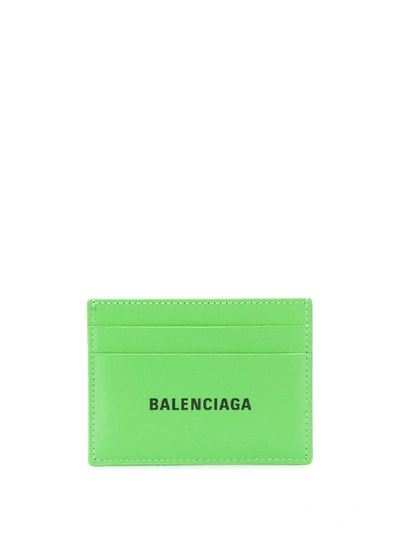 Balenciaga Logo印花卡夹 In Green