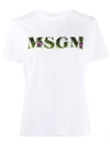 MSGM 花卉LOGO T恤