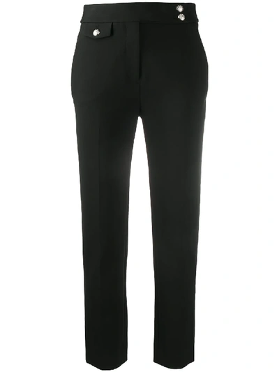 Veronica Beard High-rise Slim-fit Trousers In Black