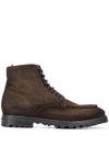 Officine Creative Suede Ankle Boots In Brown
