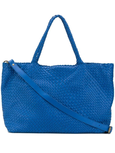 Officine Creative Woven Tote Bag In Blue