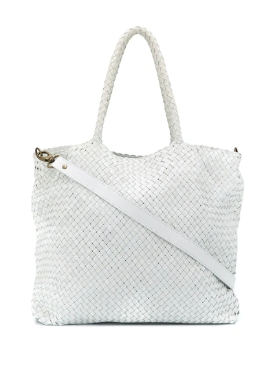 Officine Creative Woven Tote Bag In White
