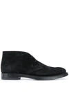 Tod's Short Ankle Suede Desert Boots In Black