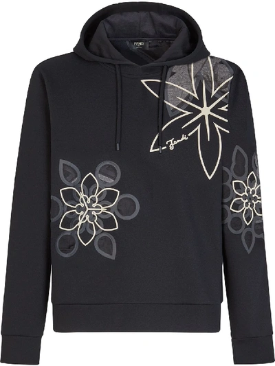 Fendi Kaleido Print Hoodie In Black