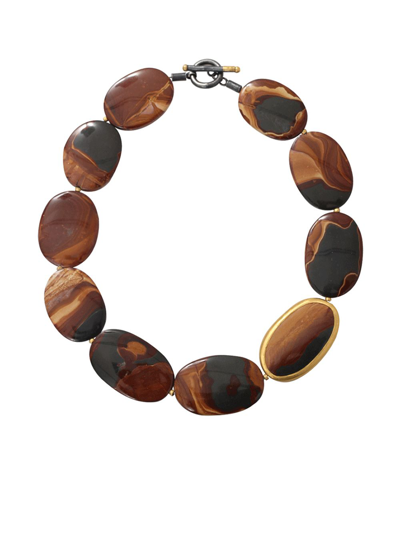 Yossi Harari 24kt Yellow Gold Agate Necklace In Ylwgold