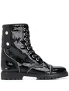 ZADIG & VOLTAIRE STUDDED LACE-UP ANKLE BOOTS