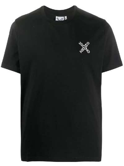 Kenzo Logo Print T-shirt In Black