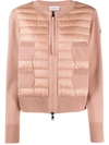 MONCLER VIRGIN WOOL JACKET WITH FEATHER-DOWN PADDING