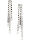 CHRISTOPHER KANE CUPCHAIN FAUX-PEARL EARRINGS