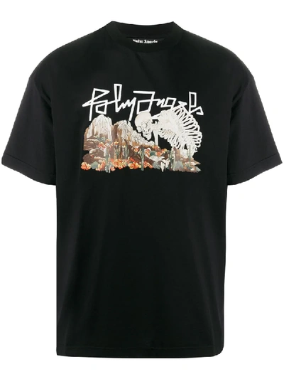 Palm Angels Desert Skull T-shirt In Black