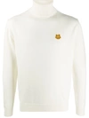 KENZO TIGER PATCH ROLL-NECK JUMPER