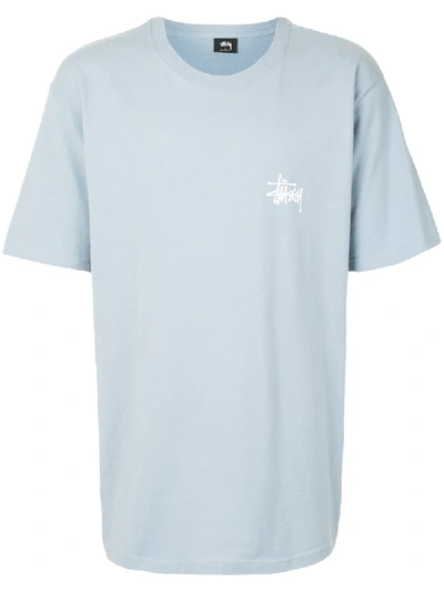 Stussy Short Sleeve Logo Print T-shirt In Blue