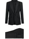 Dolce & Gabbana Wool Blend-silk Two-piece Single-breasted Suit In Black