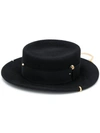 RUSLAN BAGINSKIY CHAIN-TRIMMED HAT