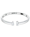 Swarovski Attract Mixed Crystal Cuff Bracelet In Silver Tone In Crystal