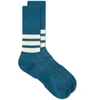 ANONYMOUS ISM Anonymous Ism Organic Cotton 3 Stripe Crew Sock