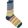 ANONYMOUS ISM Anonymous Ism Fair Isle Jacquard Crew Sock