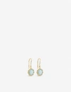 ASTLEY CLARKE PALOMA 18CT GOLD-PLATED VERMEIL STERLING SILVER AND AQUA QUARTZ EARRINGS,R00101936