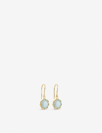 Astley Clarke Paloma 18ct Gold-plated Vermeil Sterling Silver And Aqua Quartz Earrings