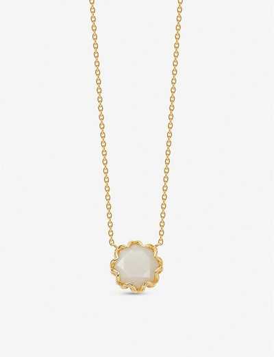 Astley Clarke Gold Plated Vermeil Silver Paloma Moonstone Pendant Necklace