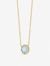 ASTLEY CLARKE PALOMA 18CT YELLOW-GOLD PLATED AQUA QUARTZ PENDANT NECKLACE,R00101944