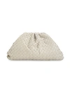 Bottega Veneta The Pouch Leather Clutch In Plaster