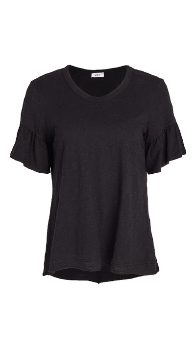 Wilt Shrunken Flounce Crew Tee In Black