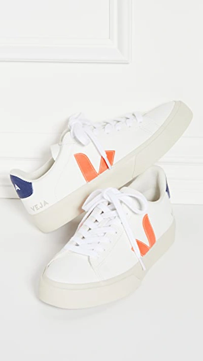 Veja Campo Textured-leather Sneakers In White