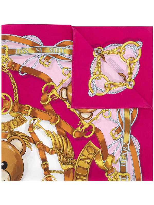 moschino teddy bear scarf