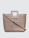 Staud Shirley Leather Bag In Grey