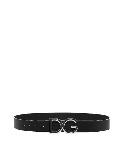 Dolce & Gabbana Branded Belt In Black