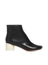 Mm6 Maison Margiela 50mm Leather Ankle Boots In Black