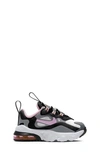 Nike Kids' Air Max 270 React Sneaker In Grey/ Sulfur/ Black/ Pink
